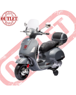 Moto Elettrica Piaggio Vespa GTS Super 12V con Bauletto e Parabrezza-Grigio - Seconda Scelta