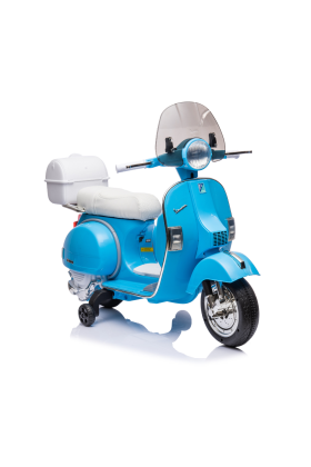 Moto électrique Piaggio Vespa PX150 pour enfants 12 V-Bleu