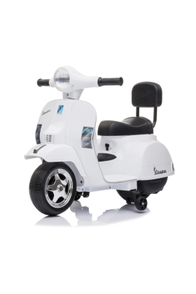 Moto électrique Piaggio Mini Vespa PX Small 6V pour enfants-Blanc