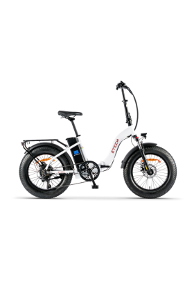 Bicicletta Elettrica Pieghevole Z-Tech ZT-89-E Folding Etna 250W 36V 10.4Ah Batteria Litio-Bianco