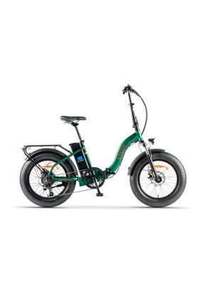 Bicicletta Elettrica Pieghevole Z-Tech ZT-89-E Folding Etna 250W 36V 10.4Ah Batteria Litio-Verde