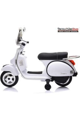 Moto électrique Piaggio Vespa PX150 pour enfants 12 V-Blanc