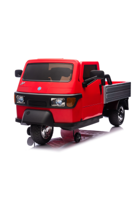 Tricycle électrique Piaggio Ape Car pour enfants - Rouge