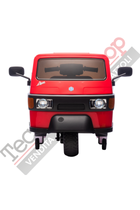 Tricycle électrique Piaggio Ape Car pour enfants - Rouge