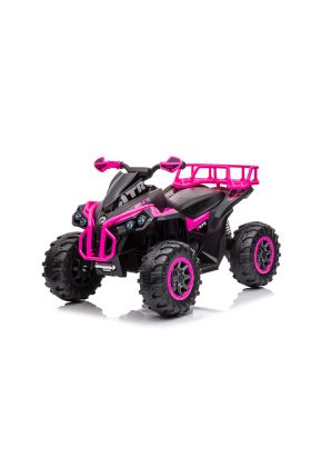 Quad électrique pour enfants ATV 1.0 12V avec radiocommande-Rose