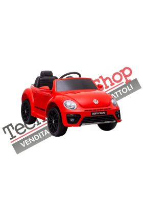 Volkswagen New Beetle Petite Voiture Électrique 12V- Rouge