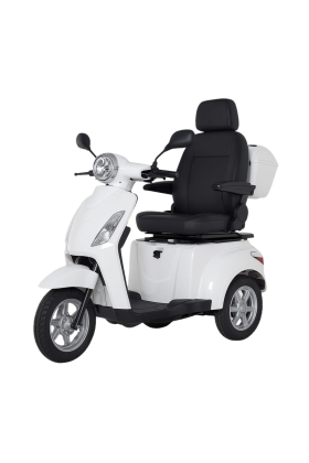 Z-TECH ZT-15-C Trilux Plus – Scooter Elettrico 3 Ruote per Anziani e Disabili-Bianco