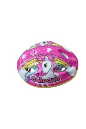 Casco Caschetto Bici Bambina Dino Bikes Unicorn Omologato Misura Regolabile