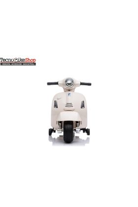 Moto électrique Piaggio Vespa Mini GTS Super 6V pour enfants-Blanc