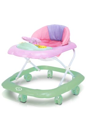 Marcheur Wizy Easy pour les premiers pas, compact et doté d'un volant interactif- Vert