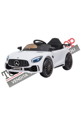 Mercedes GTR GT-R AMG Voiture électrique 12V pour enfants Petite-Blanc