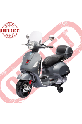 Moto Elettrica Piaggio Vespa GTS Super 12V con Bauletto e Parabrezza-Grigio - Seconda Scelta