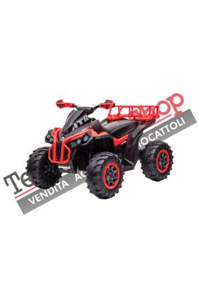 Quad électrique pour enfants ATV 1.0 12V avec radiocommande-rouge