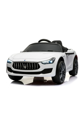 Voiture électrique Maserati Ghibli 12V pour enfants-Blanc