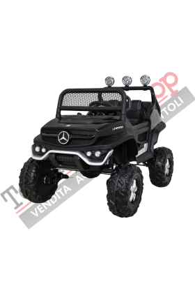 Auto Elettrica per Bambini Mercedes Unimog 12V 2 Posti Monitor Touchscreen Mp4