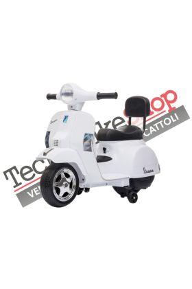 Moto électrique Piaggio Mini Vespa PX Small 6V pour enfants-Blanc