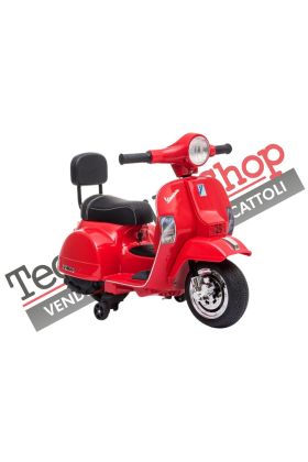 Moto électrique Piaggio Mini Vespa PX Small 6V pour enfants-Rouge