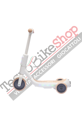 Trottinette électrique 3 roues de luxe pour enfants + casque et kit de protection-Beige