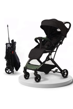 Poussette ultra-légère Wizy Easy, pliage facile, gain de place, capacité de 15 kg-Noir