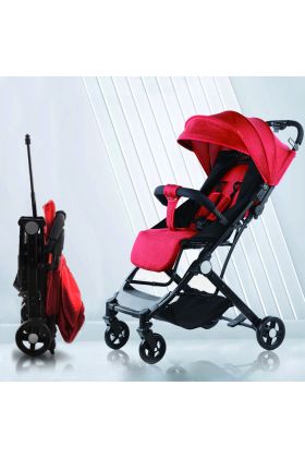 Poussette ultra-légère Wizy Easy, pliage facile, gain de place, capacité de 15 kg - Rouge