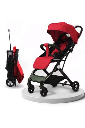 Poussette ultra-légère Wizy Easy, pliage facile, gain de place, capacité de 15 kg - Rouge