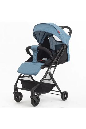 Poussette ultra-légère Wizy Pro, pliage facile, gain de place, capacité de 15 kg-Bleu