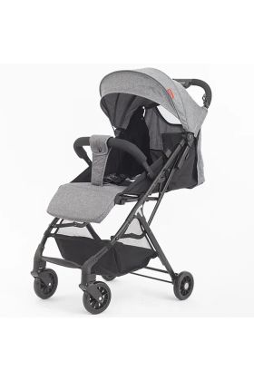 Poussette ultra-légère Wizy Pro, pliage facile, gain de place, capacité de 15 kg - Grise