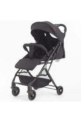 Poussette ultra-légère Wizy Pro, pliage facile, gain de place, capacité de 15 kg-Noir