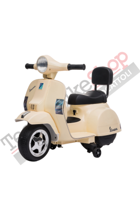  Trottinette électrique Piaggio Mini Vespa PX Small 6V pour enfants-Ivoire