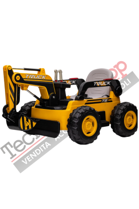 Trattore Escavatore Elettrico Braccio Meccanico Per Bambini 12V con Radiocomando