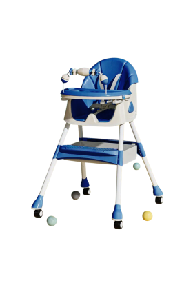 Chaise haute Wizy Pro 3-en-1, 0-36 mois, évolutive, pliable et peu encombrante-Bleu