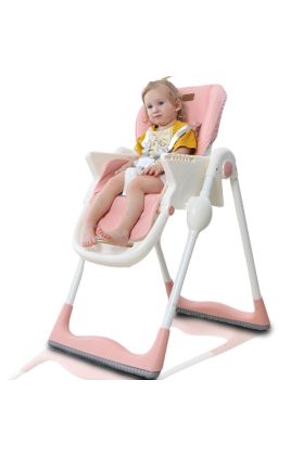 Chaise haute Wizy Easy 0-36 mois, pliable, peu encombrante et à hauteur réglable- Rose