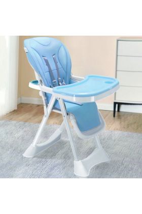 Seggiolone Pappa Wizy Happy 0 - 36 Mesi Chiusura Salvaspazio e Altezza Regolabile Celeste