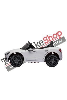 Voiture électrique Maserati Ghibli 12V pour enfants-Blanc