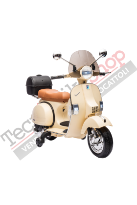 Moto électrique Piaggio Vespa PX150 pour enfants 12 V-Ivoire