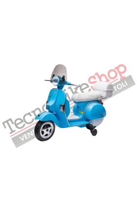 Moto électrique Piaggio Vespa PX150 pour enfants 12 V-Bleu