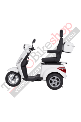 Z-TECH ZT-15-C Trilux Plus – Scooter Elettrico 3 Ruote per Anziani e Disabili-Bianco