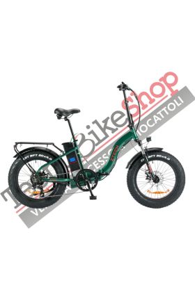Bicicletta Elettrica Pieghevole Z-Tech ZT-89-E Folding Etna 250W 36V 10.4Ah Batteria Litio-Verde