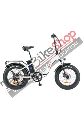 Bicicletta Elettrica Pieghevole Z-Tech ZT-89-E Folding Etna 250W 36V 10.4Ah Batteria Litio-Bianco