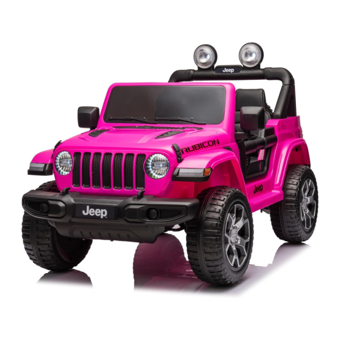 Auto Macchina Elettrica per Bambini JEEP FIAT Wrangler RUBICON 12V 2 Posti  con Monitor 4" Mp4 - Sedile in Pelle 