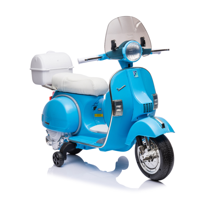 Moto électrique Piaggio Vespa PX150 pour enfants 12 V-Bleu