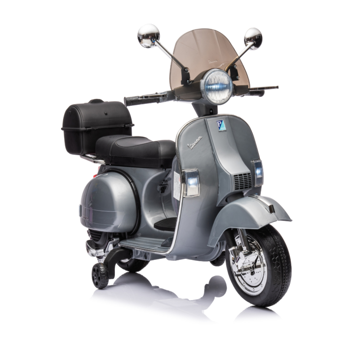 Trottinette électrique Piaggio Vespa PX150 pour enfants 12 V-Gris
