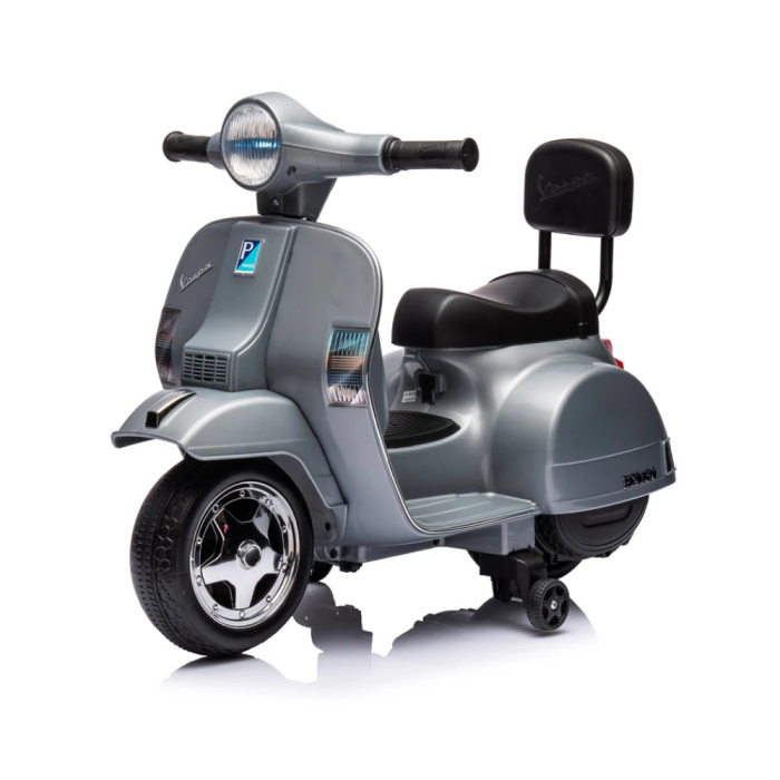 Trottinette électrique Piaggio Mini Vespa PX Small 6V pour enfants-Gris