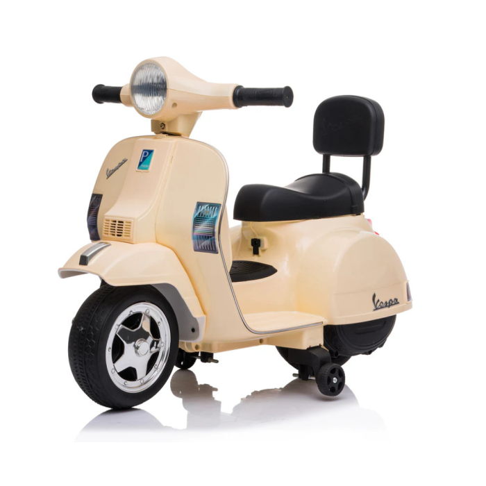  Trottinette électrique Piaggio Mini Vespa PX Small 6V pour enfants-Ivoire