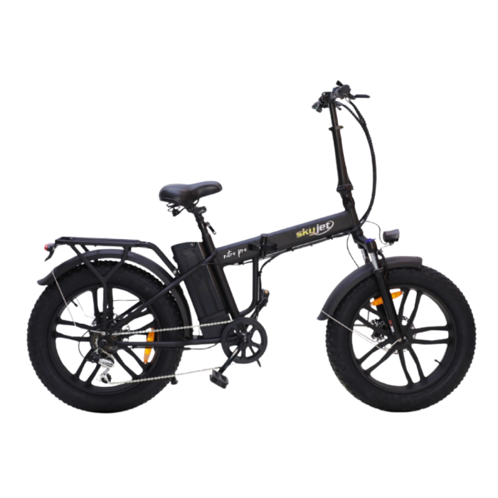 Bicicletta Elettrica Fat-bike Pieghevole SkyJet NitroPro 250W 10Ah 36V Batteria Litio 