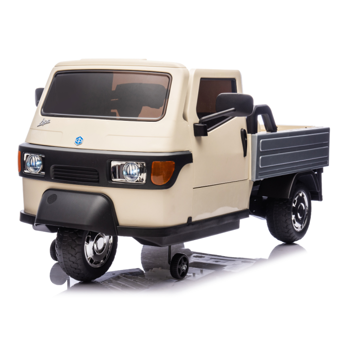 Tricycle électrique Piaggio Ape Car pour enfants - Beige
