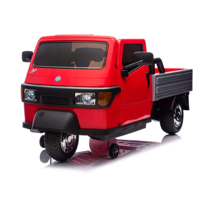 Tricycle électrique Piaggio Ape Car pour enfants - Rouge