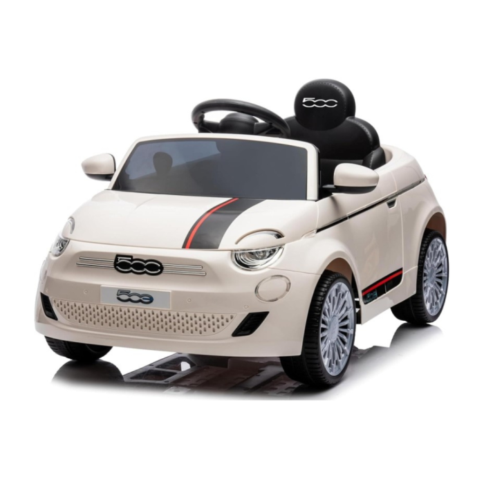  Fiat 500e 12V Voiture électrique pour enfants-Beige