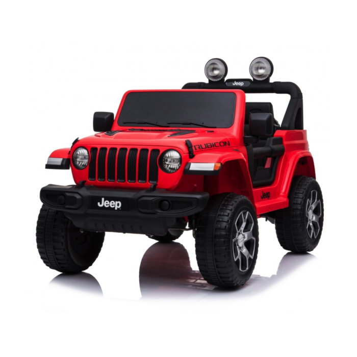Auto Macchina Elettrica per Bambini JEEP FIAT Wrangler RUBICON 12V 2 Posti  con Mp3 - Sedile in Pelle