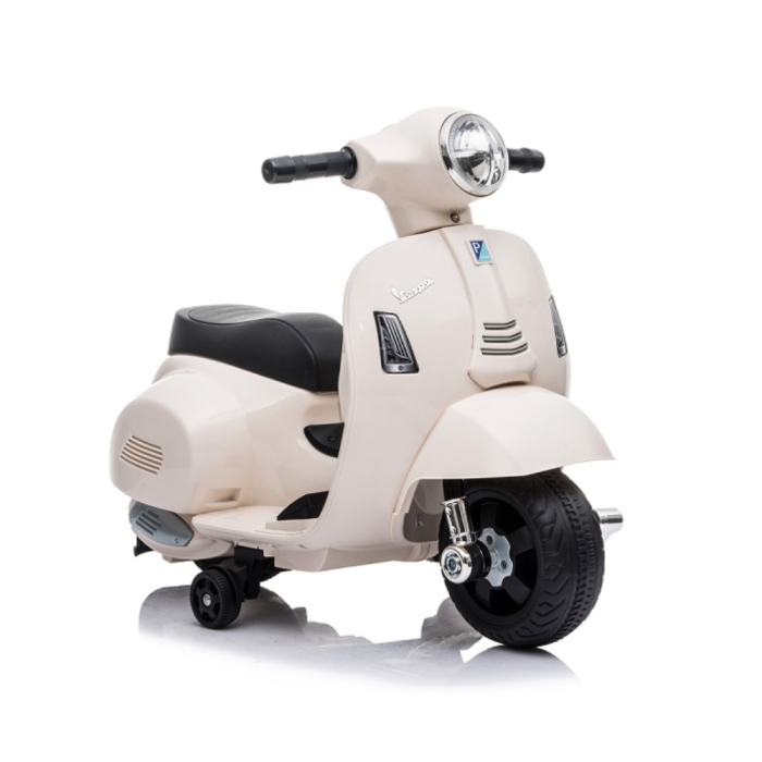 Moto électrique Piaggio Vespa Mini GTS Super 6V pour enfants-Blanc